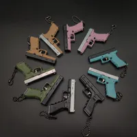 Toy Gun Keychain Glock G17 Alloy Pistol Model Cannot Shoot For Boys Adults Gifts