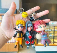 Keychains Naruto Handgemaakte sleutelauto -accessoires Sasuke hanger Cartoon Doll9091780
