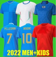 Men Kids Kit 22 23 Italia Soccer Jersey Home Away 2022 2023 Jorginho el shaarawy bonacci insigne insigne barella verratti chiesa bernardeschi Football koszulki