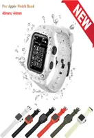 Полная защита водонепроницаемые крышки для полос Apple Watch Bands 4044mm Sport Silicone Brealet Braflet Beslet для iwatch8916434