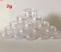 200pcs 2g transparent small round cream bottle jars pot container empty cosmetic plastic sample for nail art storagegood qty4944713