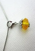 S￤ljer 50st Golden Month Birthstone Crystal Dangle Charms Hummer Clasp Charms f￶r glas flytande sk￥p6781215