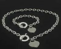 Dise￱ador de lujo Sterling Silver Heart Bangle Set T Set T Shape Original Fashion Classic Bracelet Women Jewelry Gift 1228179