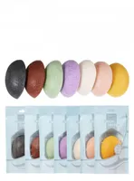 Natural Konjac Round Sponge Washing Face Puff Facial Cleanser Exfoliator Face Cleaning Tools For Ladies 7 Colors LJJP3359925146