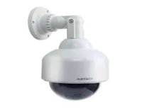 Yuvarlak top sahte kukla kamera pille çalışan 360 derece dönebilir yanıp sönen LED simülasyon gözetim CCTV Güvenlik Monitörü H1112176073