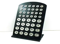 Nuovo Arrivo da 18 mm 12 mm Mix Snap Button Display Stand Fashion Black Acrilic Intercambiabile Ginger Snap Jewelry Board1300351