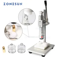 ZONESUN Manual Crimping Machine Perfume Capper Metal Collar Cap Press Capping Machine Spray Crimper Seals