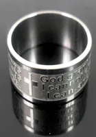 Brand New Mens Womens Etch Christian Serenity Prayer Scriptures CROSS Stainless Steel Ring Silver Jewelry Band Ring6795886