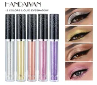 HANDAIYAN 12 Colors Glitter Liquid Eyeshadow Highlighter Waterproof Pearlescent Shiny Sequins Lying Silkworm Makeup Cosmetic 17193623383