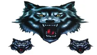 Vinyl Wolf Head Decals Skull Head Fire Flame Funny Selfadhesive Sticker for Motorcycle Car Door Stickers Truck Helmet Decor7276274