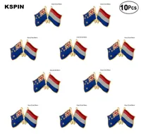 Nowozelandzka Holandia Pin Flag Flag Flag Pins Bról Pins Badges 10pcs Lot1389838