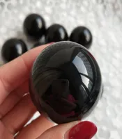 Naturel beau naturel noir Obsidian Crystal Ball Crystal Sphere Arts and Crafts Crystal Guérison Cadeaux pour 3473291