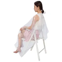 Mythus 10 30 50 100 Pcs Disposable Hairdressing Capes PE Waterproof Apron Cutting Perm Dye Hair Cape Barber Transparent Hairdressing Cl241P