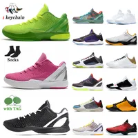 Authentieke Kobes 6 basketbalschoenen Mamba schoen Grinch Men Sneakers Rings Protro 5 Bruce Lee White Del Sol Chaos All Star Prelude Pink Mambacita Grinches Mens Trainers