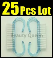 25st Lot Nail Dust Cleaning Clean Brush Plastic Wash Tool Scrubber File Manicure Pedicure Ship2477449