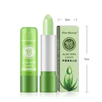 Kiss Beauty Color Smanding Lipstick Hydrating Aloe Vera Lip Balm de longue dur￩e Moisture L￨vres Care Cosmetics Stick