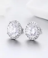 YIZIY Classical simple 925 sterling silver stud earring cz cubic zirconia top s SCE3582825558
