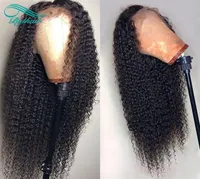 Bythair Human Hair Lace Wig Kinky Curly Pre Plucked Hairline Lace Front Wig Curly Full Lace Wig Brazilian Virgin Hair 150 Density3175592