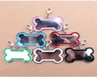 20pcsLot Mini Stainless Steel Pet Cats and Dogs 7 Color Bones Identity Card Zinc Alloy Pet Supplies DIY Dog Pendants Tags8012068