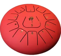 12 Inch 11 Notes Percussion Drums Steel Tongue Drum Hand Pan Drum with Drum Mallets Carry BagsNote Sticks for Children Instrument1477582