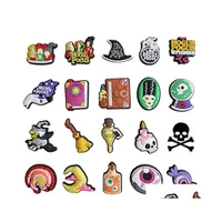 Shoe Parts Accessories Halloween Horror Hocus Pocus Sally Jack The Nightmare Before Christmas Cartoon Croc Charms Pvc Decoration B Dheqz