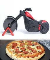 Motorfiets Pizza Cutter Gereedschap Roestvrij stalen pizzawielsnijder Knijmotor Motor Roller Pizza Chopper Slicer Peel Knives Pastry To8550301