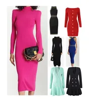 Femmes Robe de deux pi￨ces Slim Off ￉paule robes longues et courtes jupe de bureau de bureau de lady V￪tements Business Party Jirts Designer Tissu