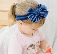 Children039S Accessoires Hoofdband vaste kleur flanelet nylon groot formaat baby haarband fluweel 3968241