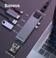 BASEUS DUAL TYPEC 7IN1 USB 30 TYPE C HUB HDMI RJ45 Adaptateur pour MacBook Pro OTG Hub Splitter USB 30 PC Accessoire d'ordinateur3963182