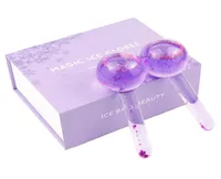 Grande beauté Ice Hockey Energy Beauty Crystal Ball Facial Refroidissement glace globes Water Wave Face and Eye Massage Skin Care 2pcsbox Q06447395