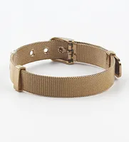 Cuff ZMZY Adjustable Belt Buckle Chain Charm Bracelet WomenMen Mesh Net Bracelets Bangles GoldSilver Color Stainless Steel Jewel3007005