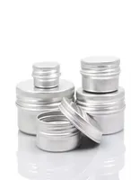 Empty Aluminum Cream Jar Tin 5 10 15 30 50 100g Cosmetic Lip Balm Containers Nail Derocation Crafts Pot Bottle9095197