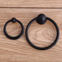 65mm Shaky Drop ring knobs black drawer knob pull handles black kitchen cabinet dresser cupboard furniture handles pulls knobs2873544