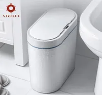 Xiaogui Smart Sensor Trash Can Electronic Automatyczne gospodarstwa domowe w łazience Wodoodporna wąska wąska szew C09303014976