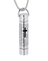 IJD2207 New Design Tube Cremation Necklace Memorial Urn LOCKET Funeral Ashes Holder Keepsake Stainless Steel Jewelry4345625