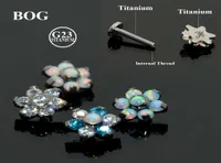 1Pcs G23 Titanium Prong Set Fire Opal Ear Tragus Cartilage Studs Helix Tragus Piercing Barbell Body Jewelry Stud Earring2361673