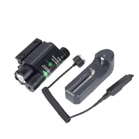 Taktisk 2in1 LED -ficklampa Combo Green Red Laser Sight Scope Set 11mm 20mm Picatinny Rail Mount2132