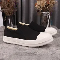 Rick Casual Shoes Men&#039;s Low Top Canvas Sneakers Black One Foot Off Single Shoe Women