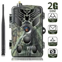 Caméras de chasse en plein air 2G 4K HD MMS SMS P Trail Wildlife Camera 20MP 1080p Night Vision Cellular Mobile Hunting Wireless Po Trap Game 250y