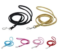 PET Puppy Dog Leash Collar Long Smooth Leather Lases Solid Color Walker Girl Boy para colares de caminhada 5063670