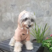 Дизайнерская собачья капюшона милая собачья одежда простая собака припасываемые пальто