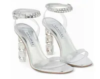 豪華な女性Aquazzuras Aura Plexi Sandal Shoes Design High Plateau Bridal Black Wedding Party Lady High Heels with Box 35433468281