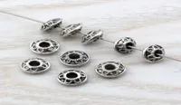 200Pcs Antique Silver Alloy Round Disk Spacers Beads For Jewelry Making Bracelet Necklace DIY Accessories D51053065