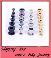 Mix 210mm 8 Size Mix 4 Color Stainless Steel Flesh Tunnel Ear Plug Tunnel Body Piercing2561754