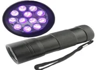 DHL395400NM Ultra Violet UV Light Mini Portable 12 LED UV Flashlight Torch Scorpion Detector Finder Black Lightuv128203390