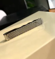 M01 luksusowy krawat klipu Titanium stal metalowa biżuteria dla mężczyzn z Box4118013