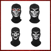 MZZ41 Motorcykel Balaclava Skull Ghost Skeleton Hat Tactical Army Airsoft Military Moto Motorbike Motocross Riding Full Face Mask Caps