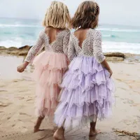 Girl's Dresses Little Girl Elegant Princess Dress Baby Children's Clothing Tutu Kids Dresses for Girls Clothes Wedding Party Gown Vestidos T230106