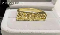 Aurolaco Custom Name Pierścienie Złota osobowość Hip Hop Ring Kobiety moda punkowa Ring Prezenty 6251805
