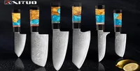 Xituo Damascus Chef Snife Set Professional Kitchen Kitch Knife Cleaver kining stilive stable woodampresin handle tools 4121568